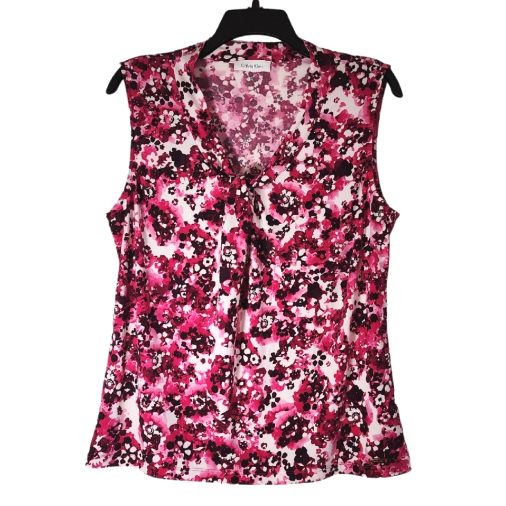 Calvin Klein Floral Sleeveless Blouse